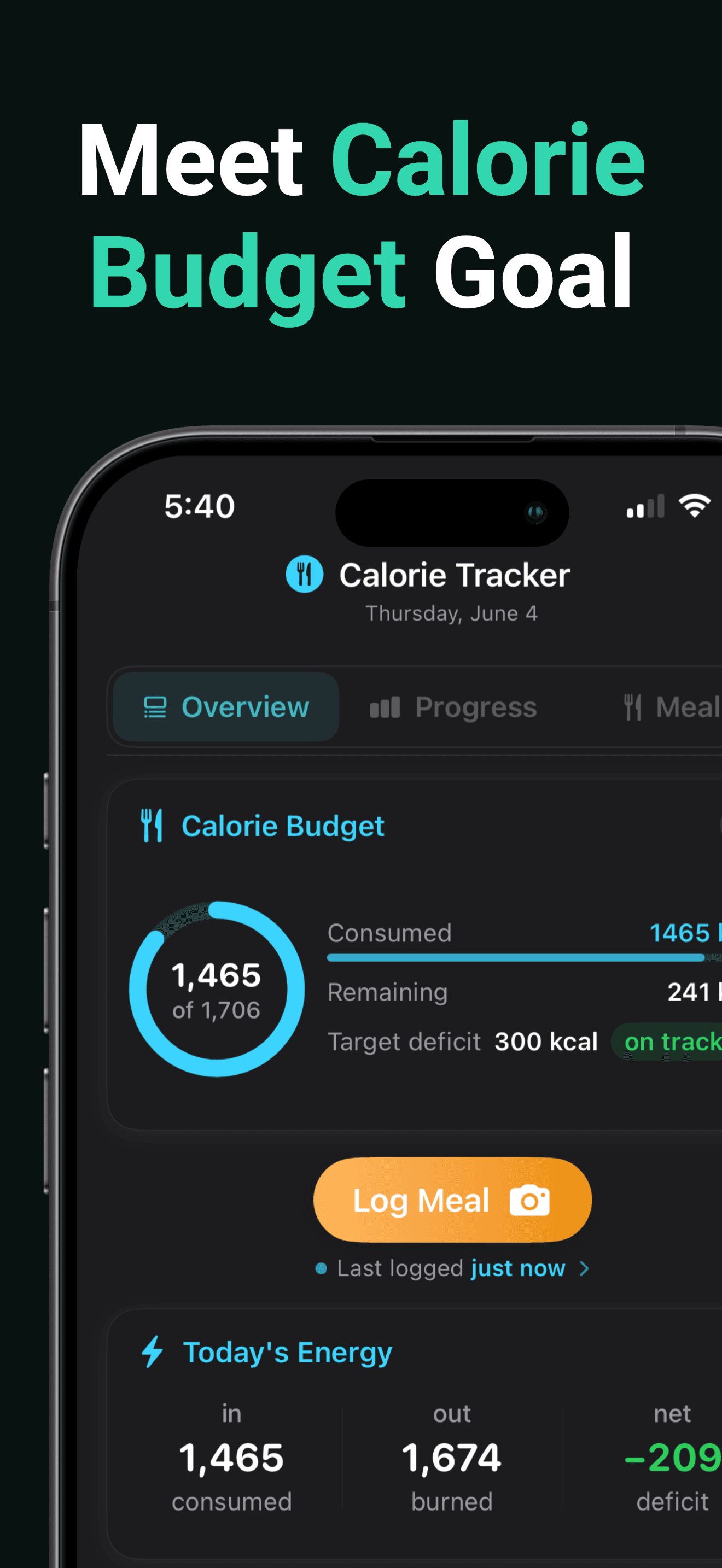 Calorie budget & deficit