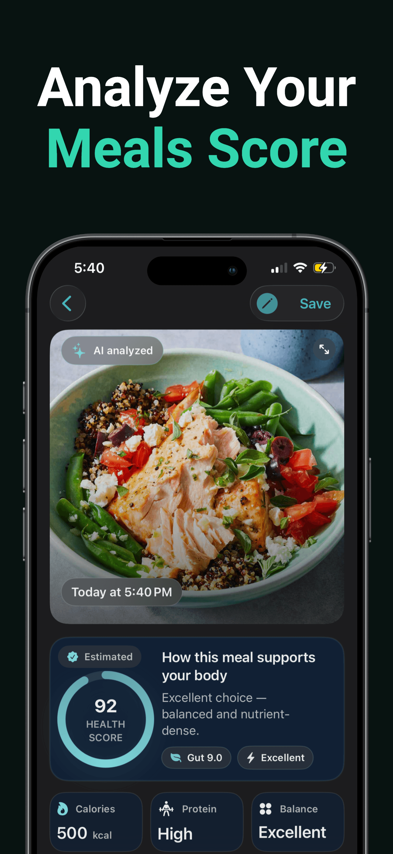 AI meal analysis